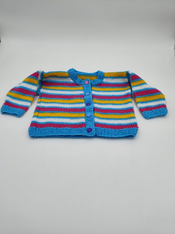 rainbow baby cardigan - Image 2