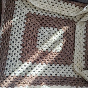 random granny square design blanket