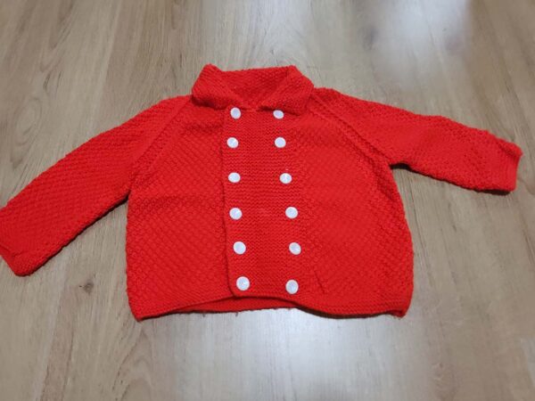 red winter cardigan - Image 2