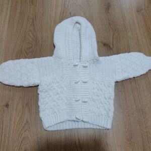 Winter cardigan with hood