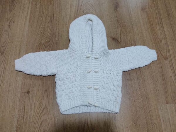 Winter cardigan with hood
